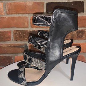 Gianni Bini Ryker Beaded Vegan Leather Heels Size 10